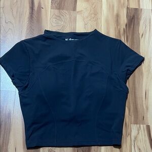 Women's Black Short Sleeve Top